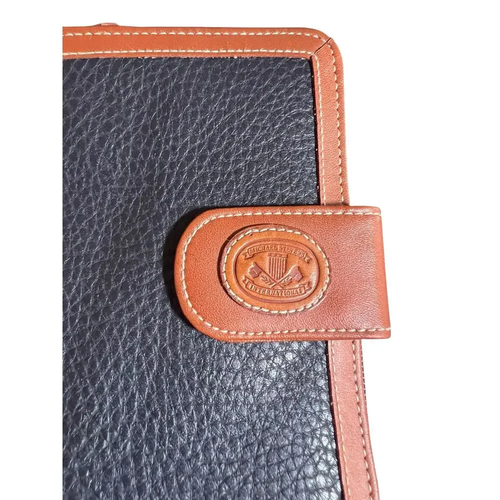 VTG Michael Stevens International Ziparound Leather Wallet Organizer Pocketbook